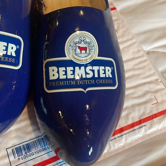 COPY BEEMSTER premium Dutch cheese blue promotional wooden clogs Dutch cheese - Picture 3 of 12